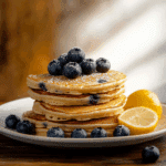 Fluffy Lemon Blueberry Pancakes