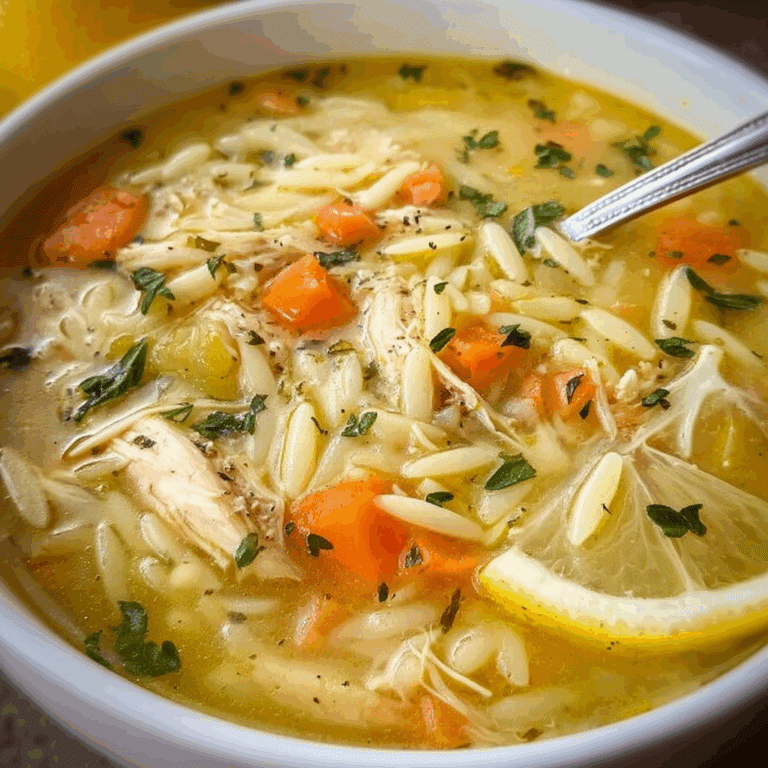 Best Lemon Chicken Orzo Soup