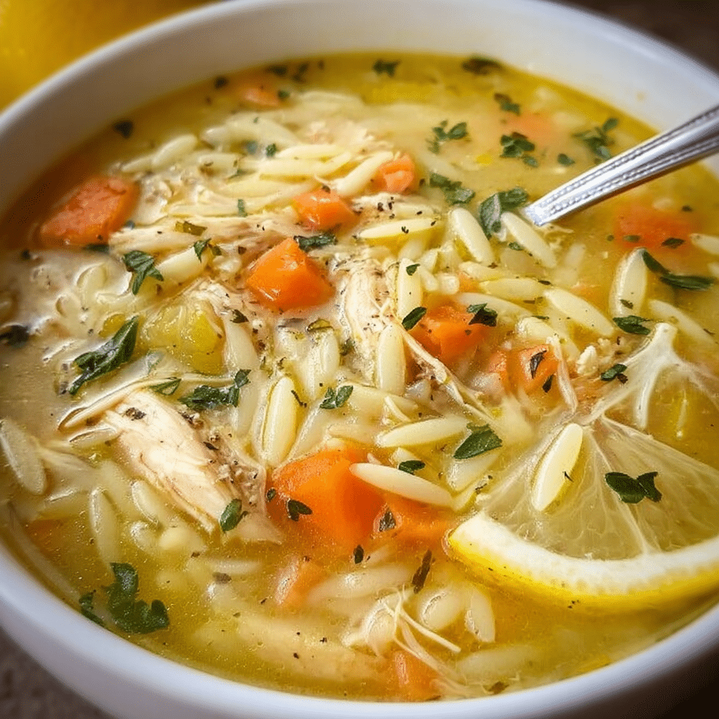 Best Lemon Chicken Orzo Soup