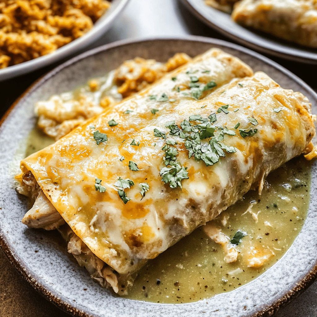 Green Chile Chicken Smothered Burrito