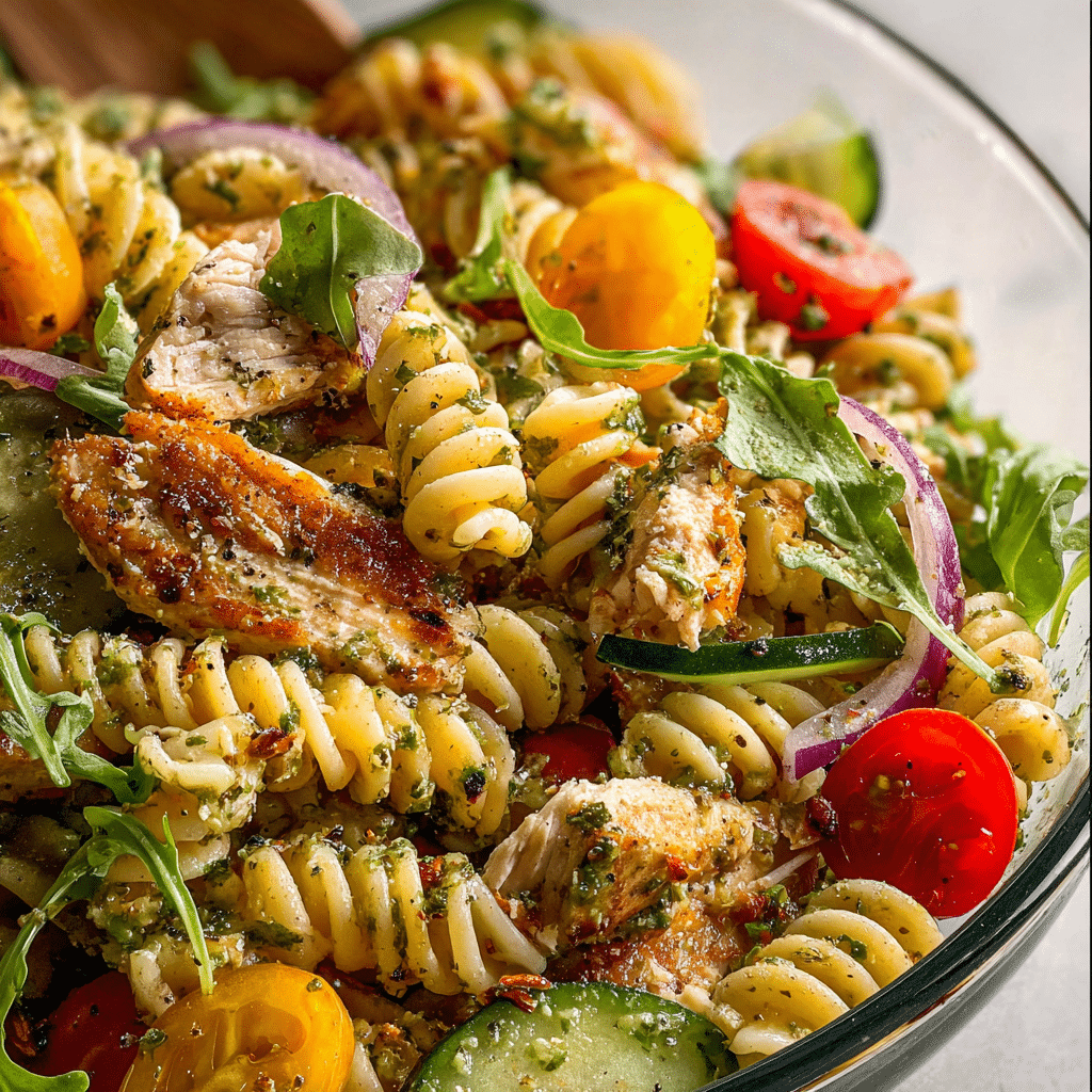 Healthy Chicken Pasta Salad