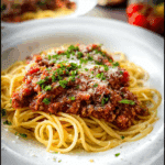 Old-Fashioned Spaghetti with Hearty Meat Sauce