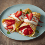 Strawberries and Cream Crepes