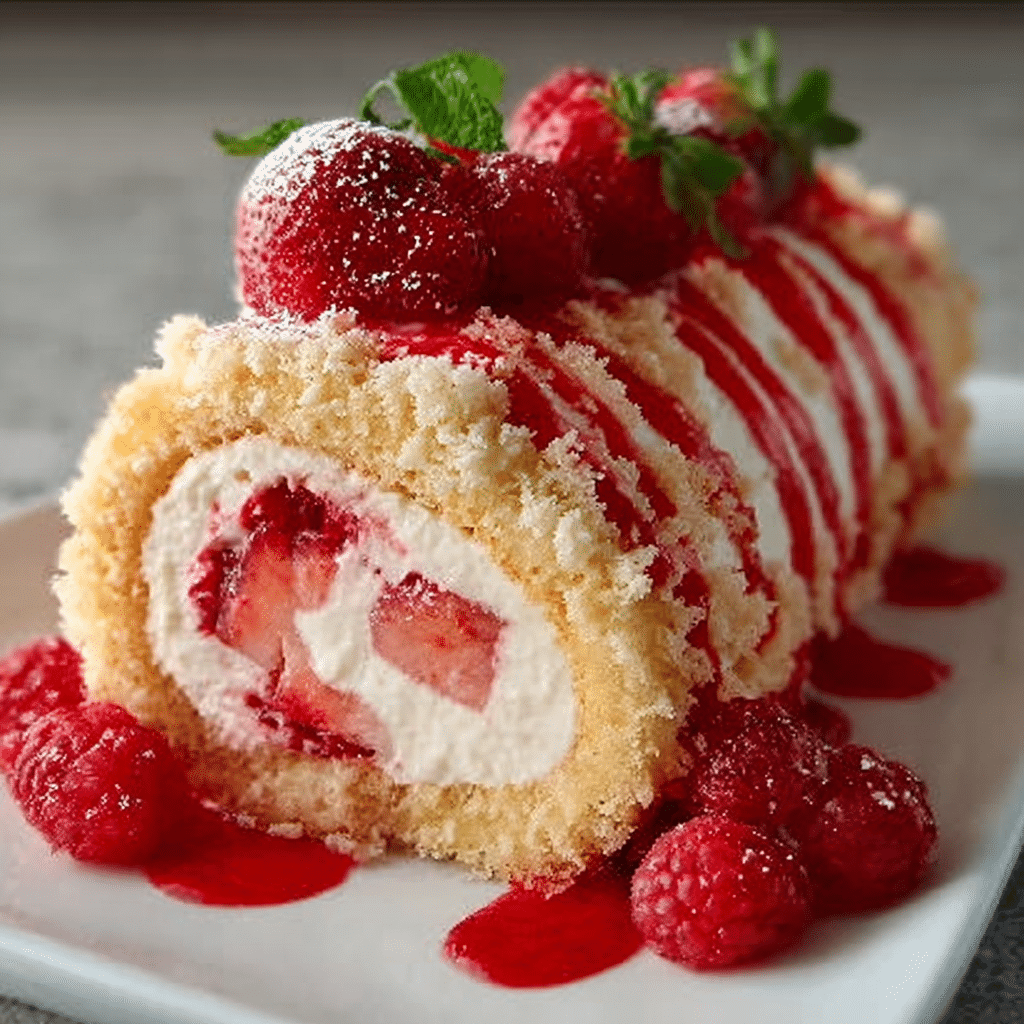 Strawberry Shortcake Cheesecake Rolls