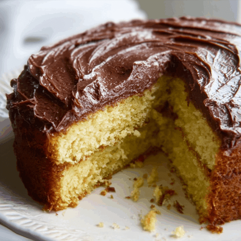 Yellow Cake with Chocolate Frosting