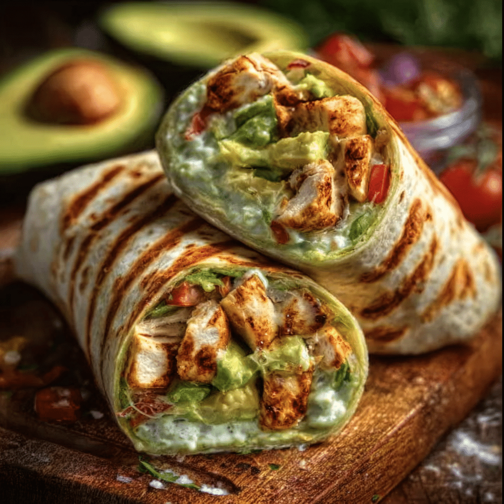 Chicken Avocado Ranch Burritos
