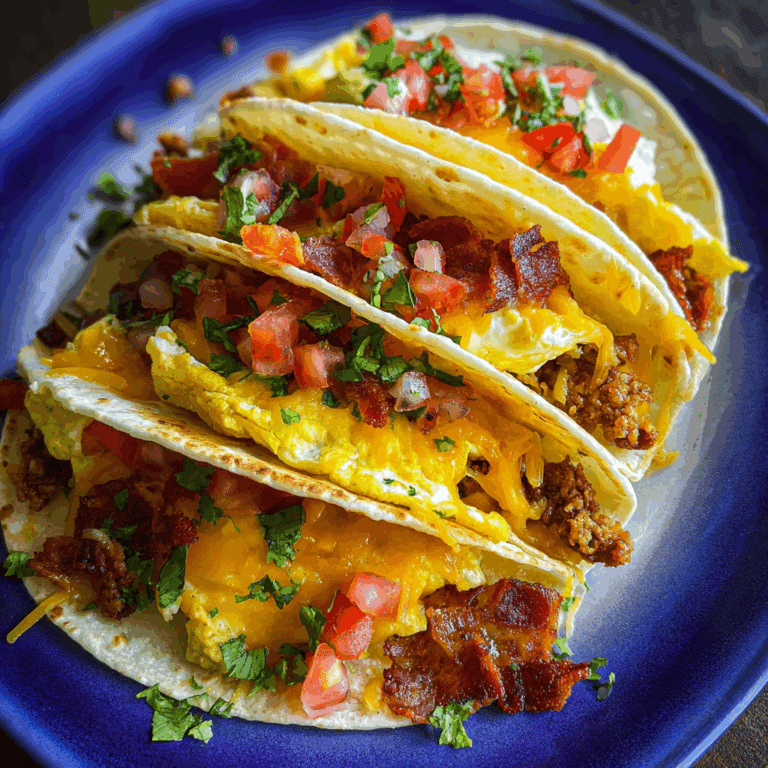 Seven Layer Breakfast Tacos
