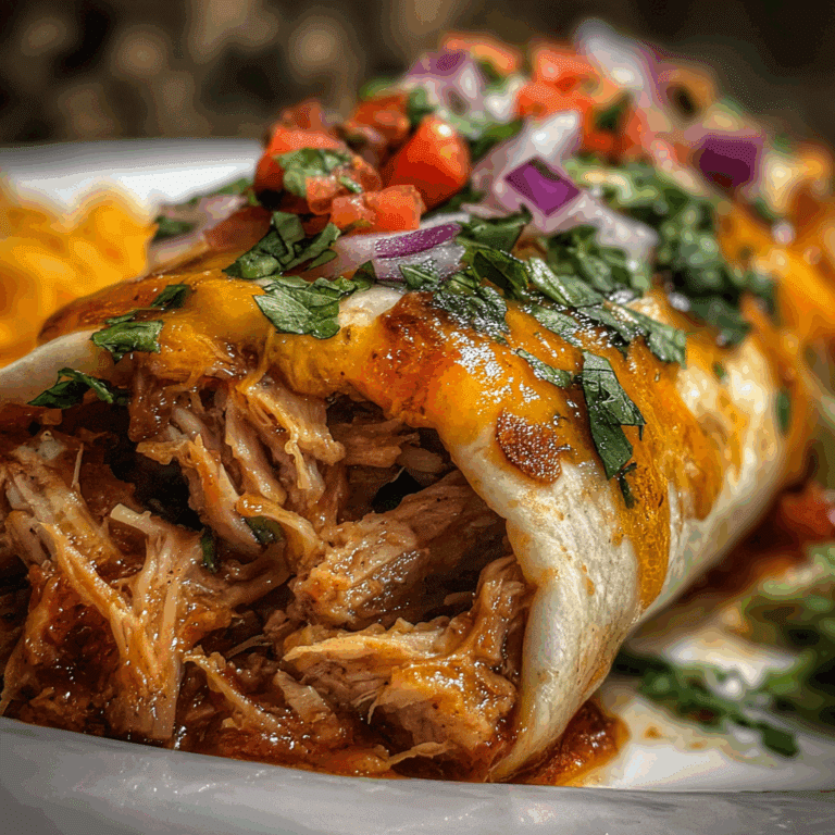 Slow-Cooker Smothered Sweet Pork Burrito
