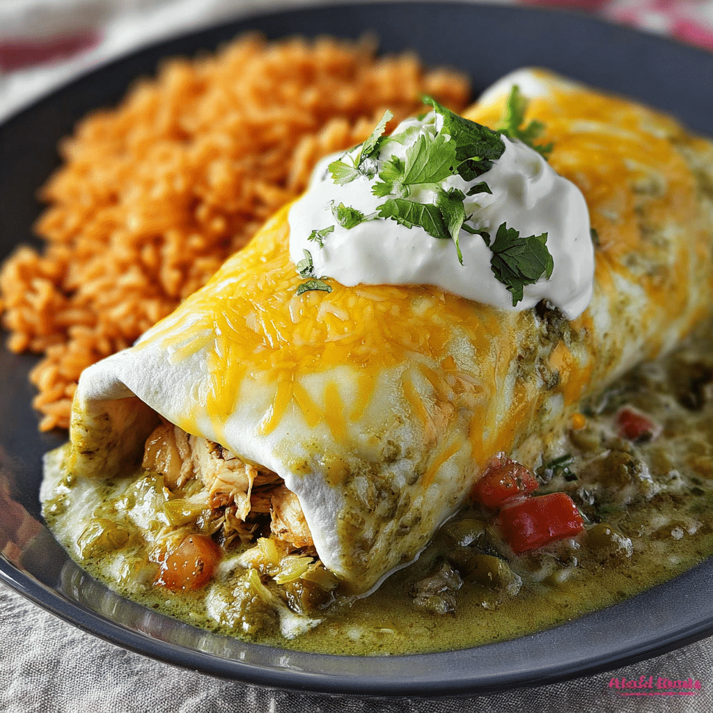 Smothered Green Chile Chicken Burrito