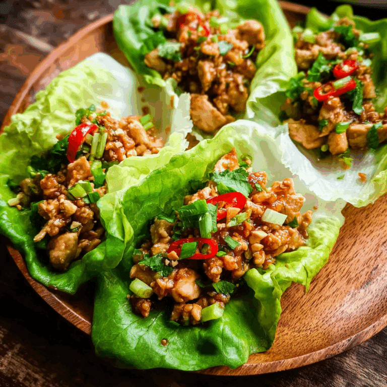 Thai Chicken Lettuce Wraps