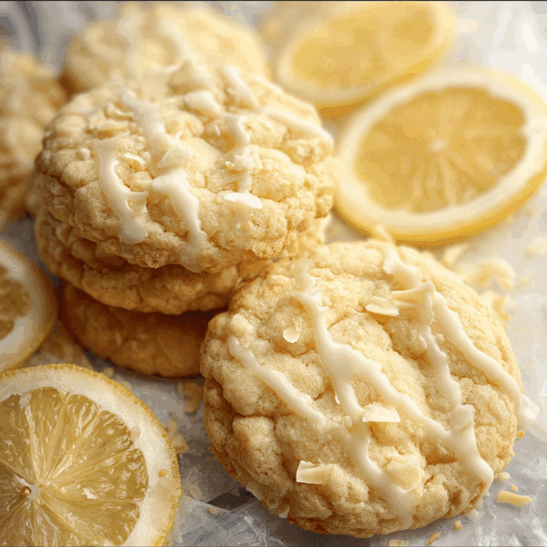 Lemon Coconut White Chocolate Cookies