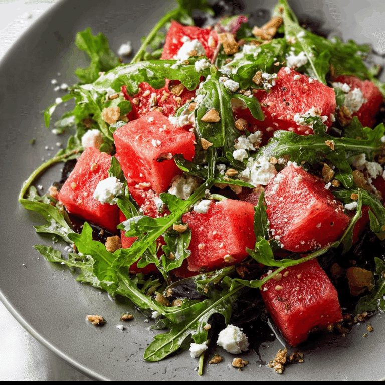 Watermelon Arugula Salad