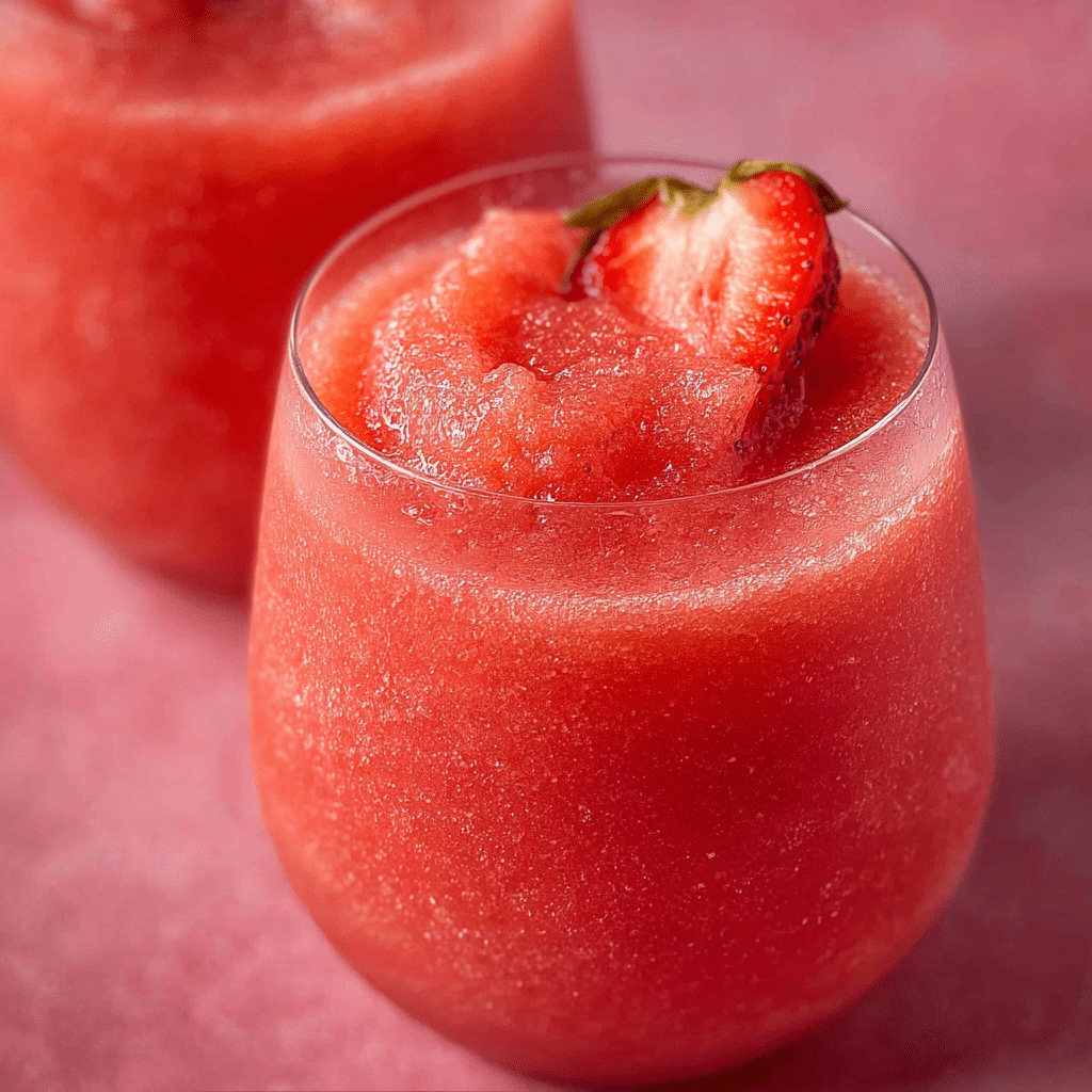 Watermelon Strawberry Wine Slushies