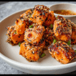 Air Fryer Bang Bang Salmon Bites