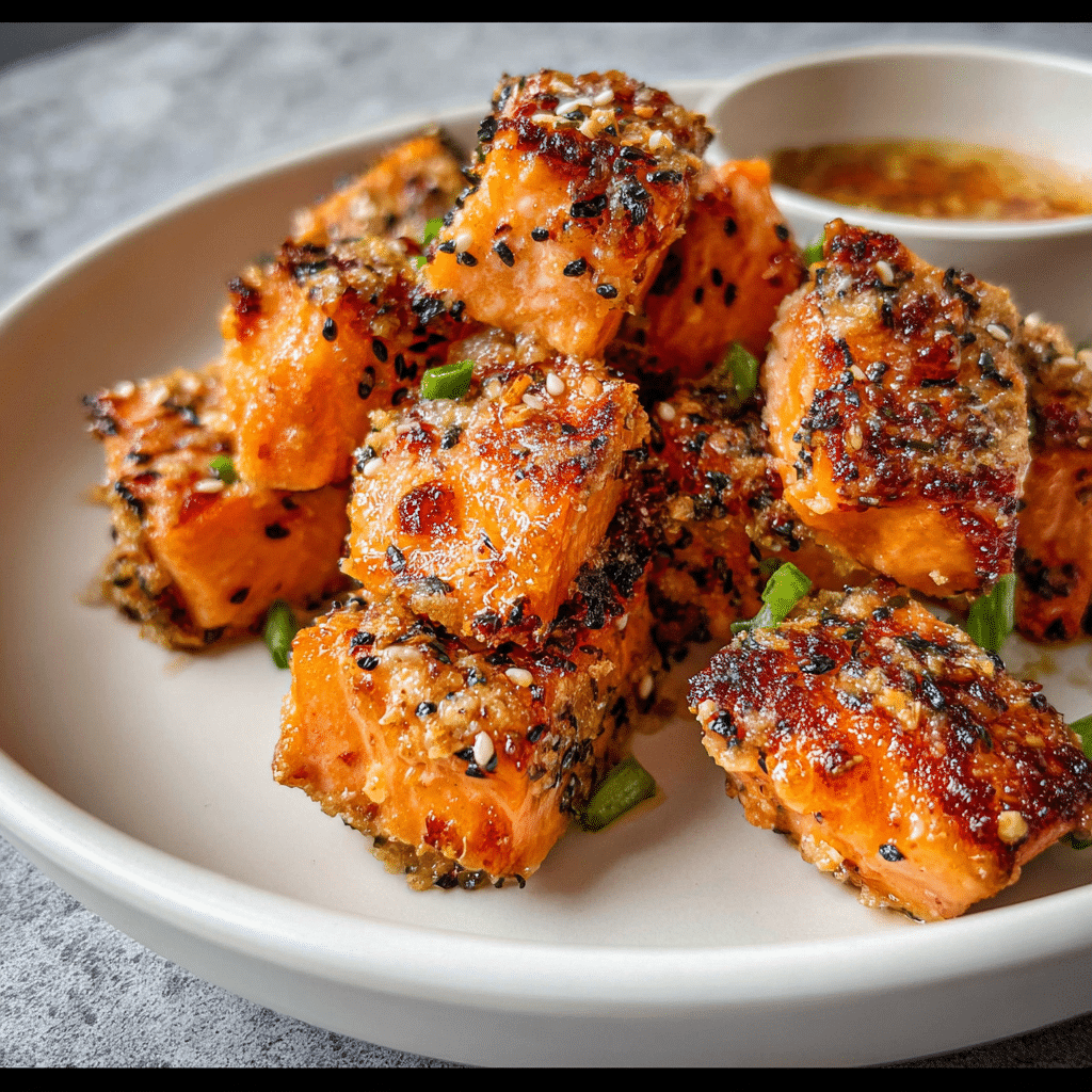 Air Fryer Bang Bang Salmon Bites