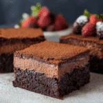Dark Chocolate Mousse Brownies