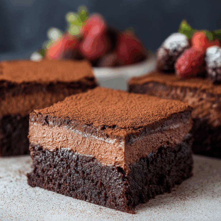 Dark Chocolate Mousse Brownies