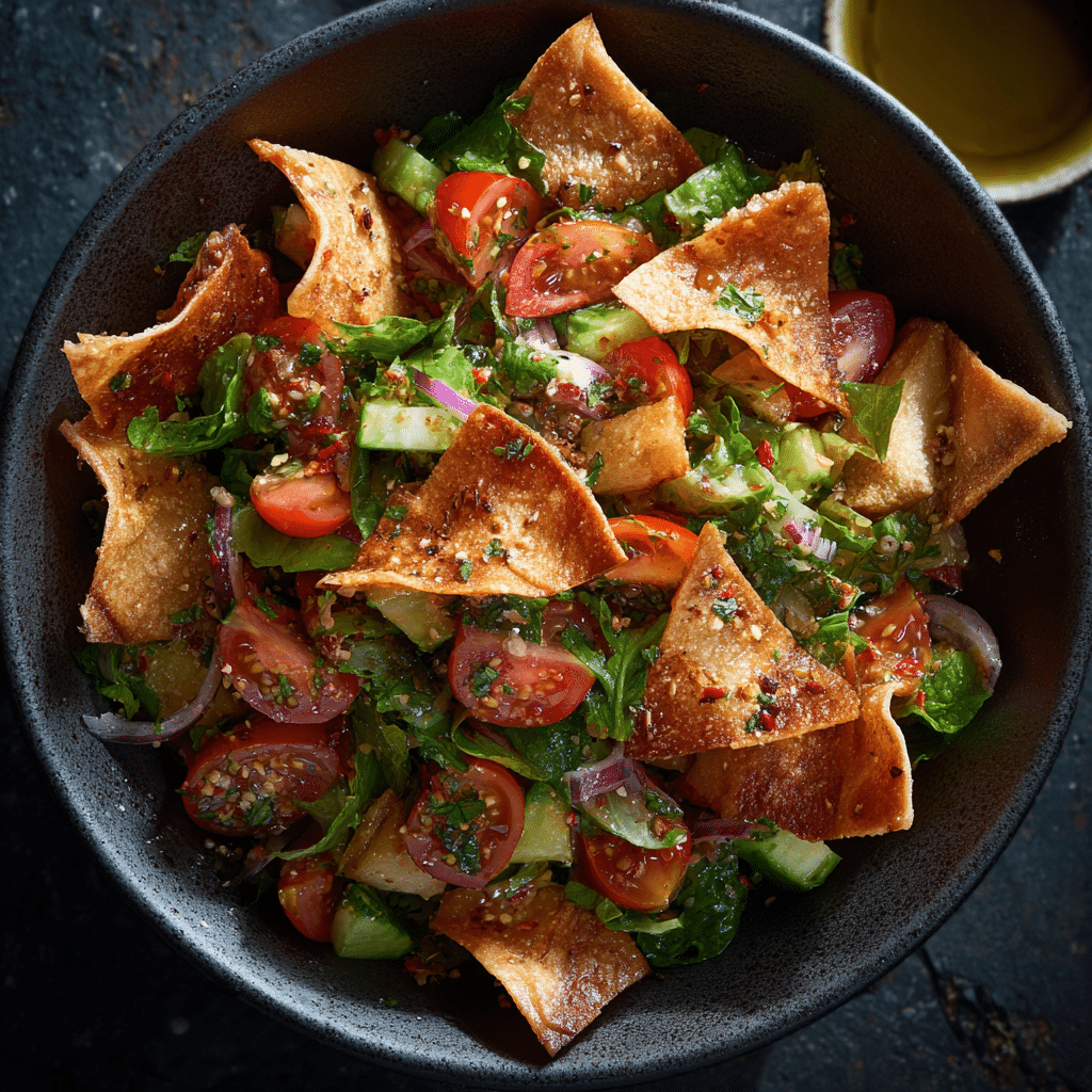 Fattoush Salad with Crispy Pita Chips