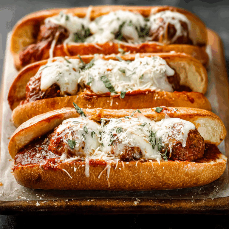 Meatball Subs with Cheese and Garlic Butter