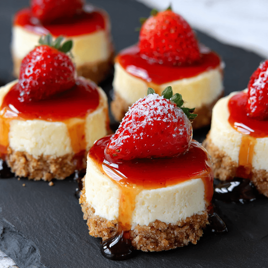 Mini New York Cheesecakes with Graham Cracker Crust