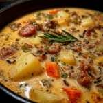 Potato and Sausage Chowder with Wild Rice