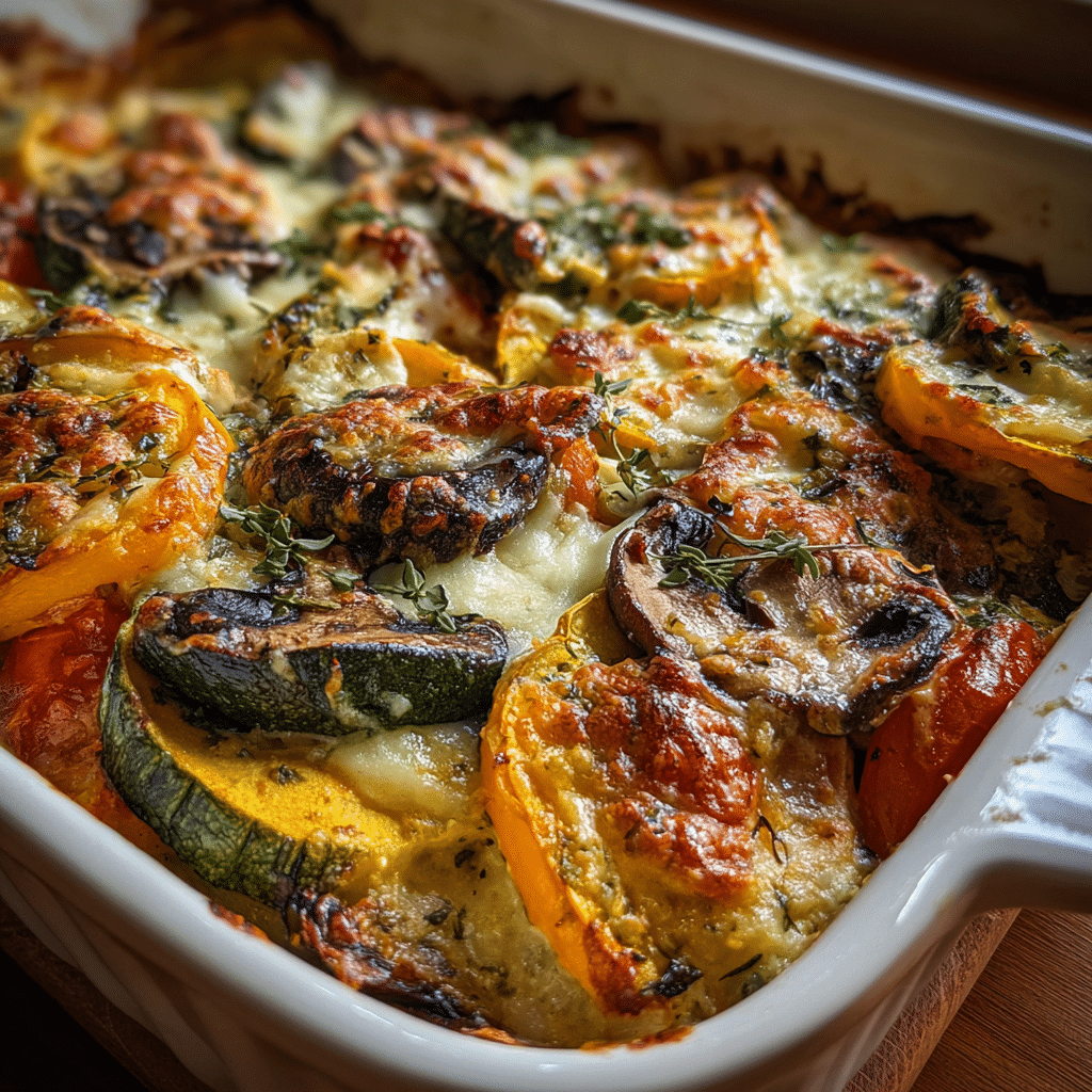 Cheesy Autumn Vegetable Bake
