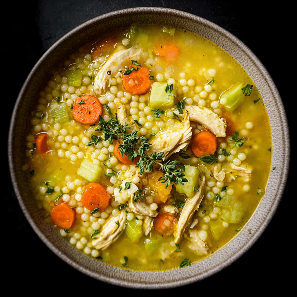 Chicken & Pearl Couscous Soup