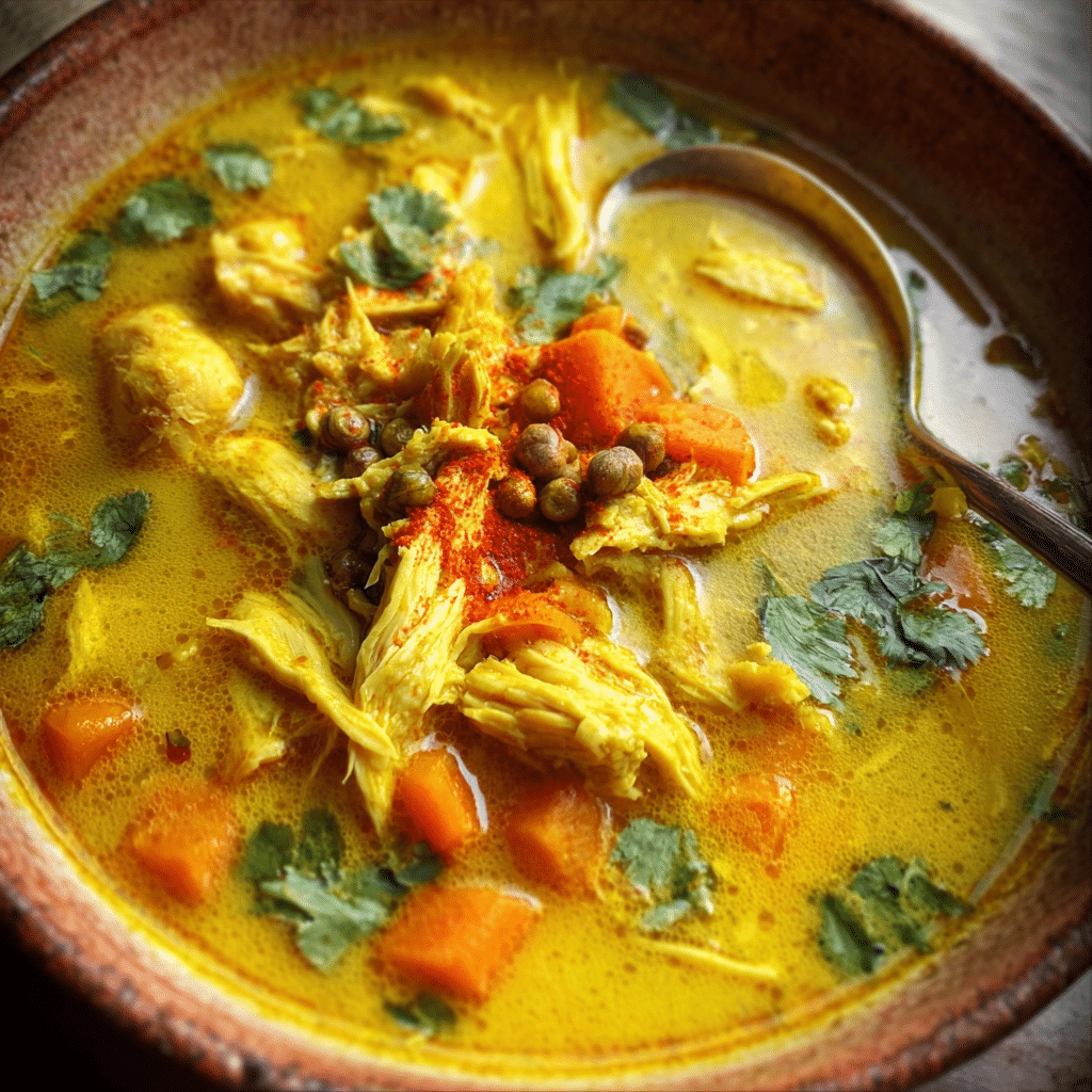 Chicken Soup with Turmeric and Coconut Milk