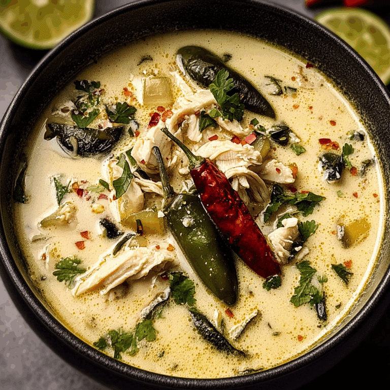Creamy Chicken Poblano Pepper Soup