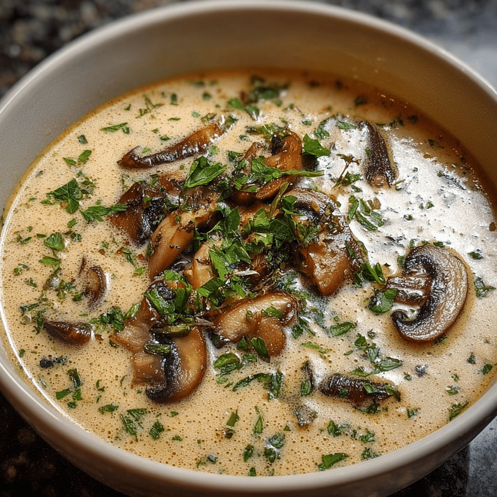 Creamy Mushroom Herb Soup
