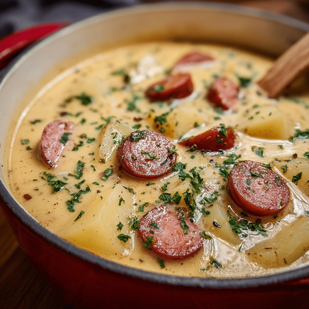 Creamy Potato and Kielbasa Soup