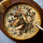 Creamy Rotisserie Chicken Mushroom Soup