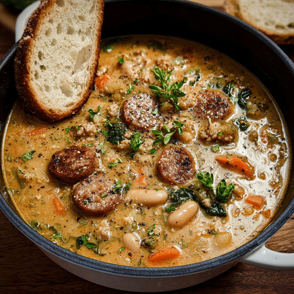Creamy Sausage Bean Soup
