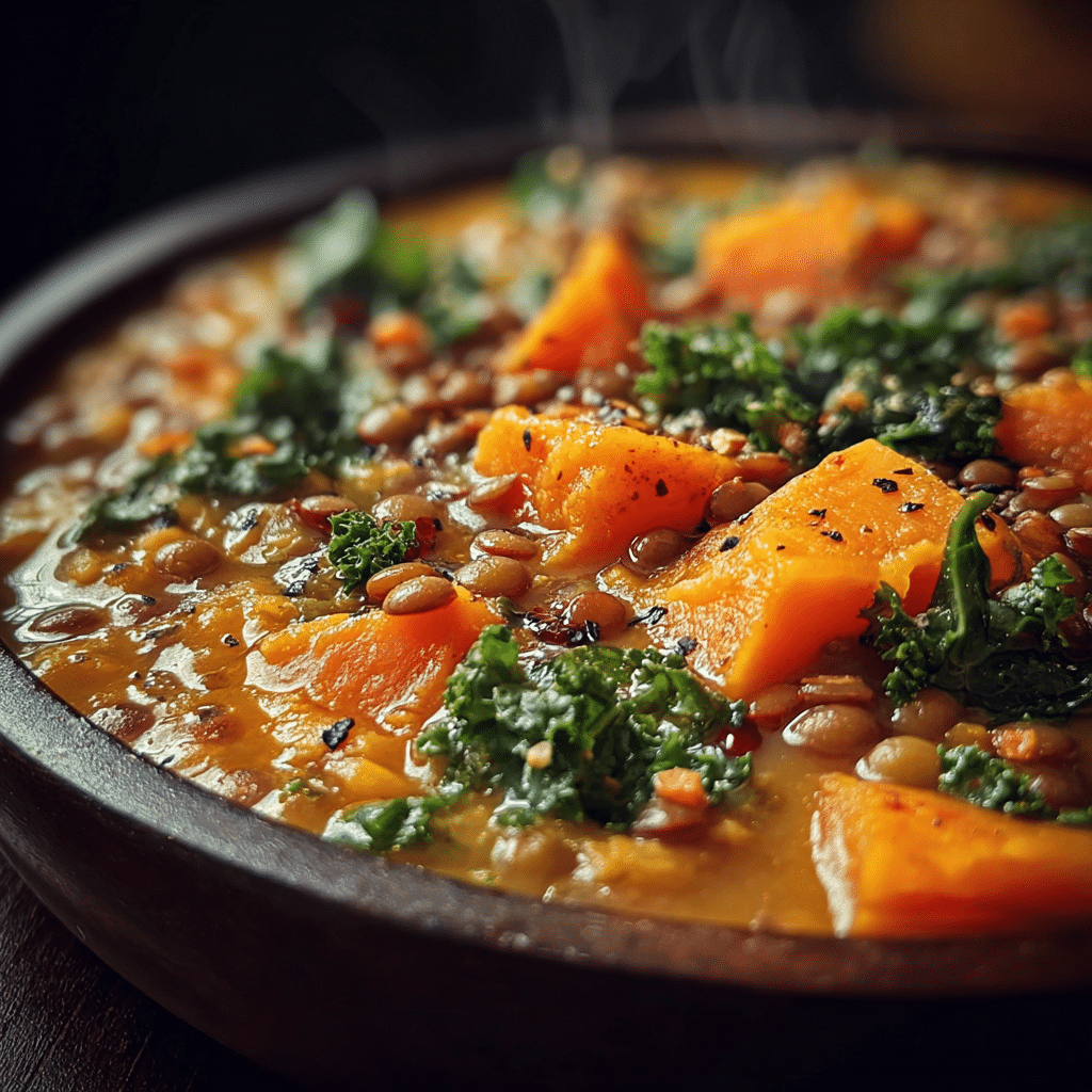 Ginger Sweet Potato & Lentil Stew