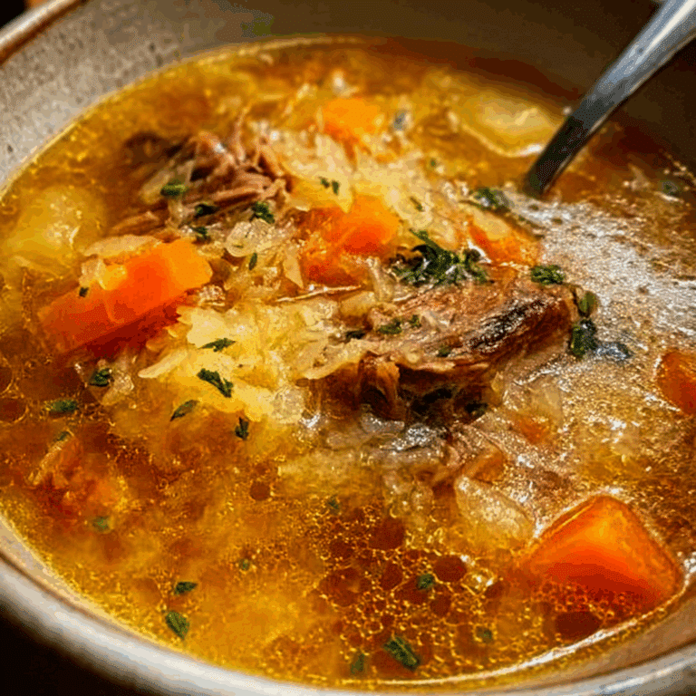 Hearty Sauerkraut and Rib Soup