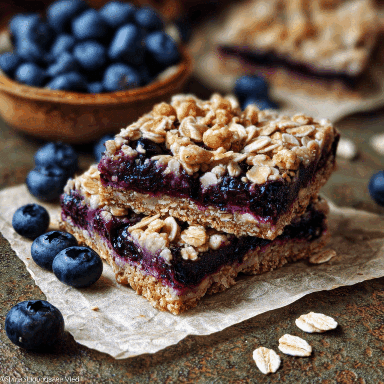 No Bake Blueberry Oat Bars