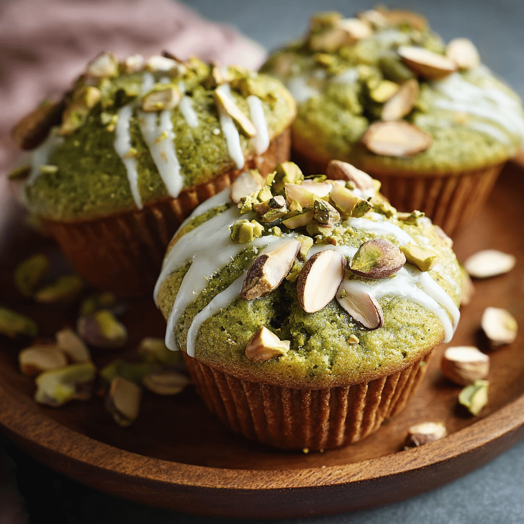 Pistachio White Chocolate Matcha Muffins