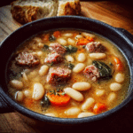 Rustic White Bean & Smoked Beef Soup