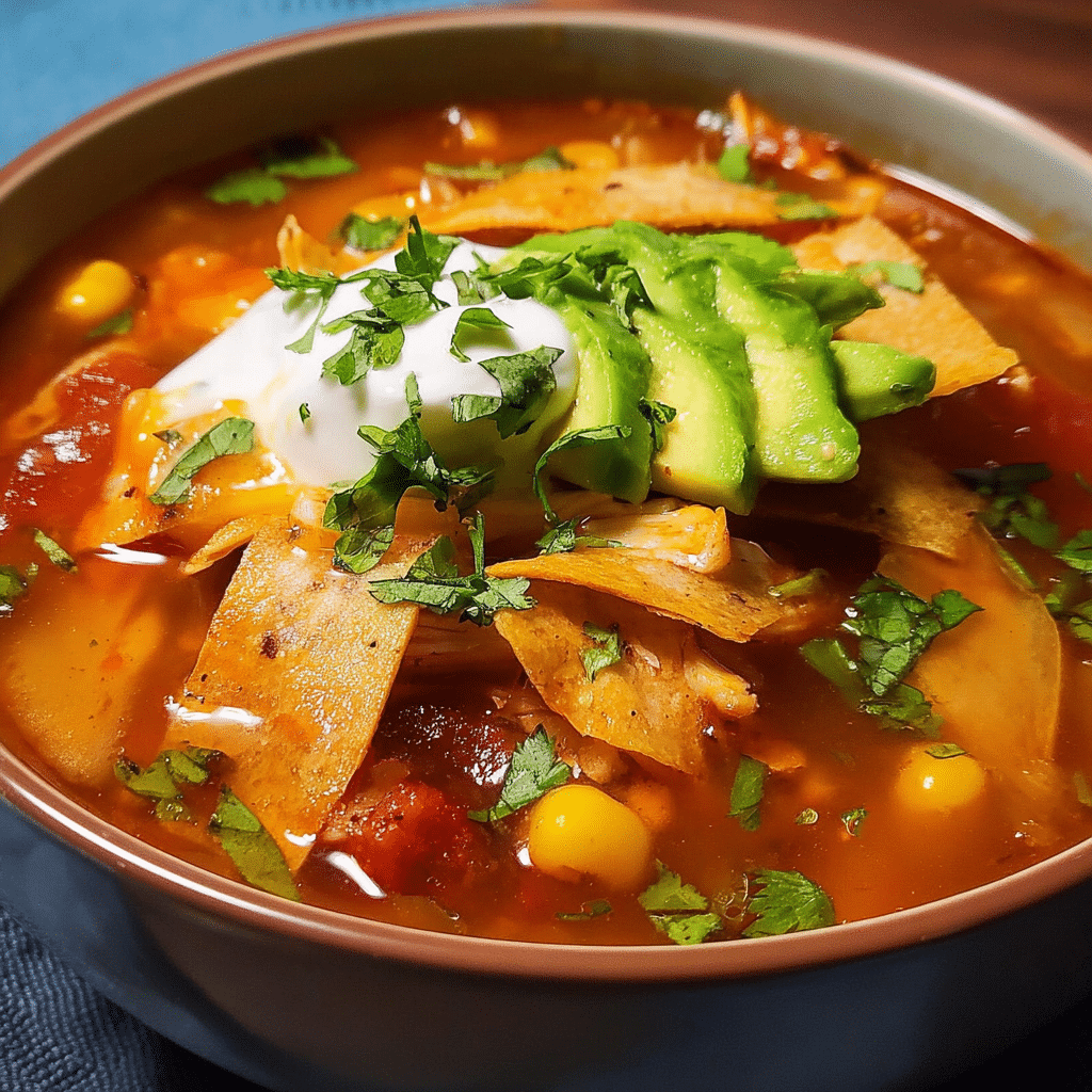 Slow Cooker Chicken Tortilla Soup