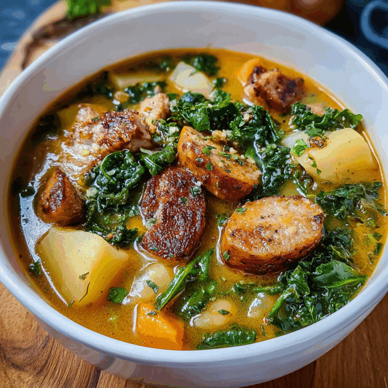 Smoky Sausage, Kale & Potato Soup