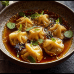 Spiced Butternut Squash Dumplings with Ginger Broth