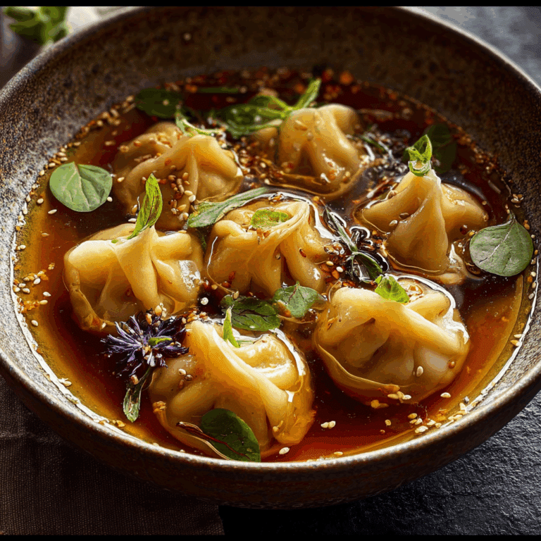 Spiced Butternut Squash Dumplings with Ginger Broth