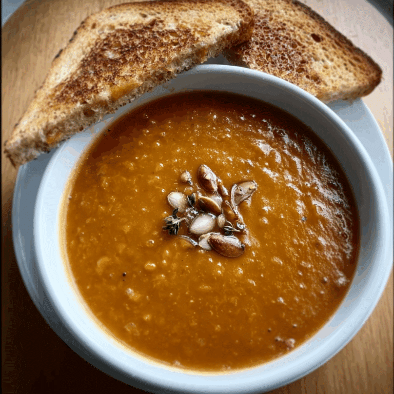 Tikka Red Lentil Soup and Mango Chutney Onion Cheese Toasties