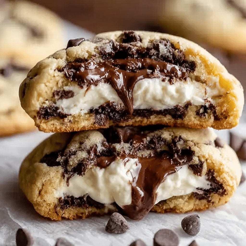 Cheesecake Stuffed Chocolate Chip Cookies