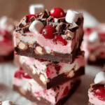 Cherry Marshmallow Fudge Bars