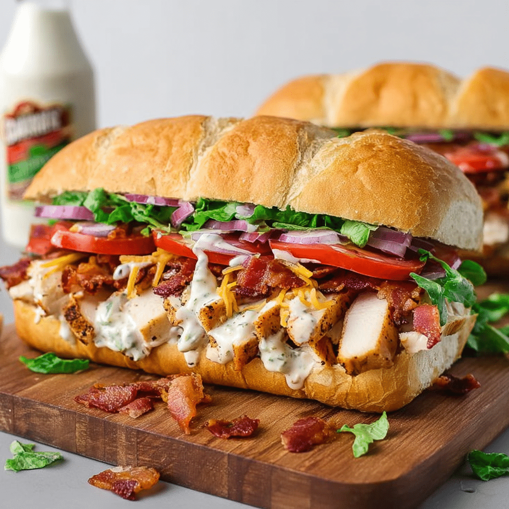 Chopped Chicken Bacon Ranch Sandwich Recipe