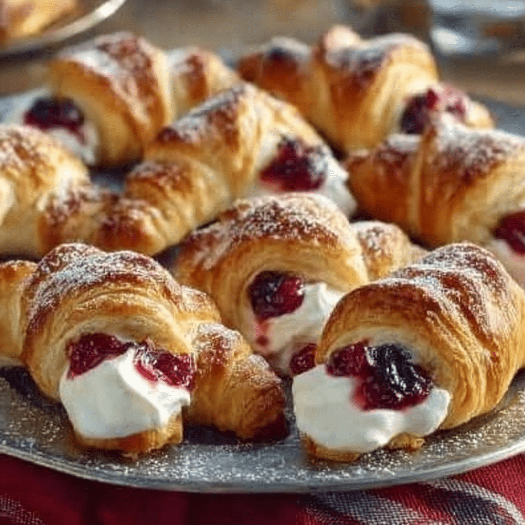 Cranberry Cream Cheese Crescent Bites