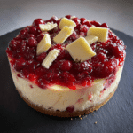 Cranberry White Chocolate Cheesecake