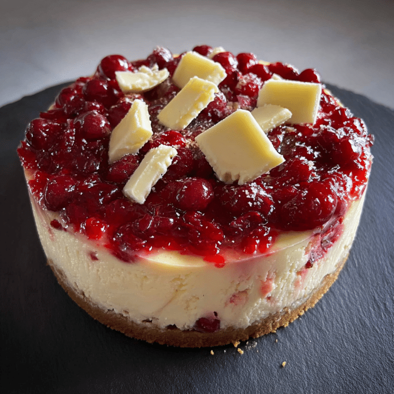 Cranberry White Chocolate Cheesecake