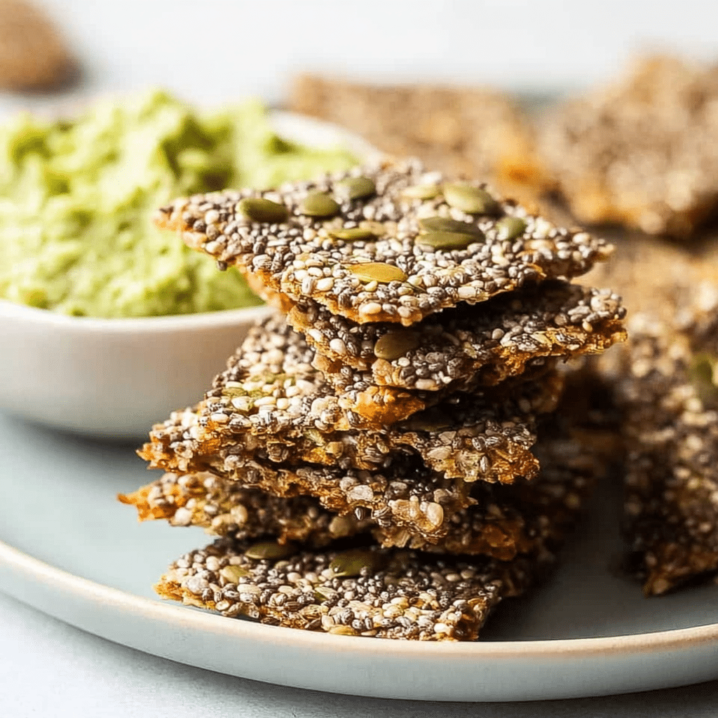 Crunchy Chia Flax Seed Crackers: Easy & Healthy Snack!